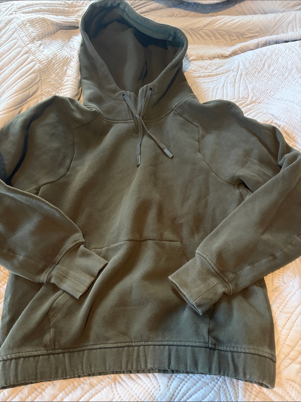 lululemon athletica Olive Green Hooded Pullover Sweatshirt